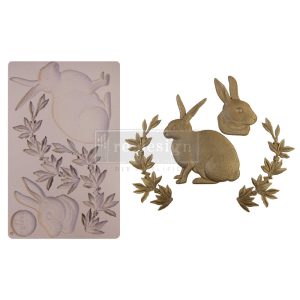 Redesign szilikon dekor öntőforma - Meadow Hare