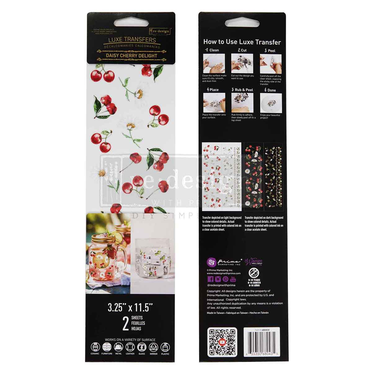Luxe Transfers® – Daisy Cherry Delight - Image 2